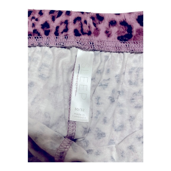 Sleep by Cacique 30/32 Purple Cheetah Print Sleep Shorts - Picture 3 of 4